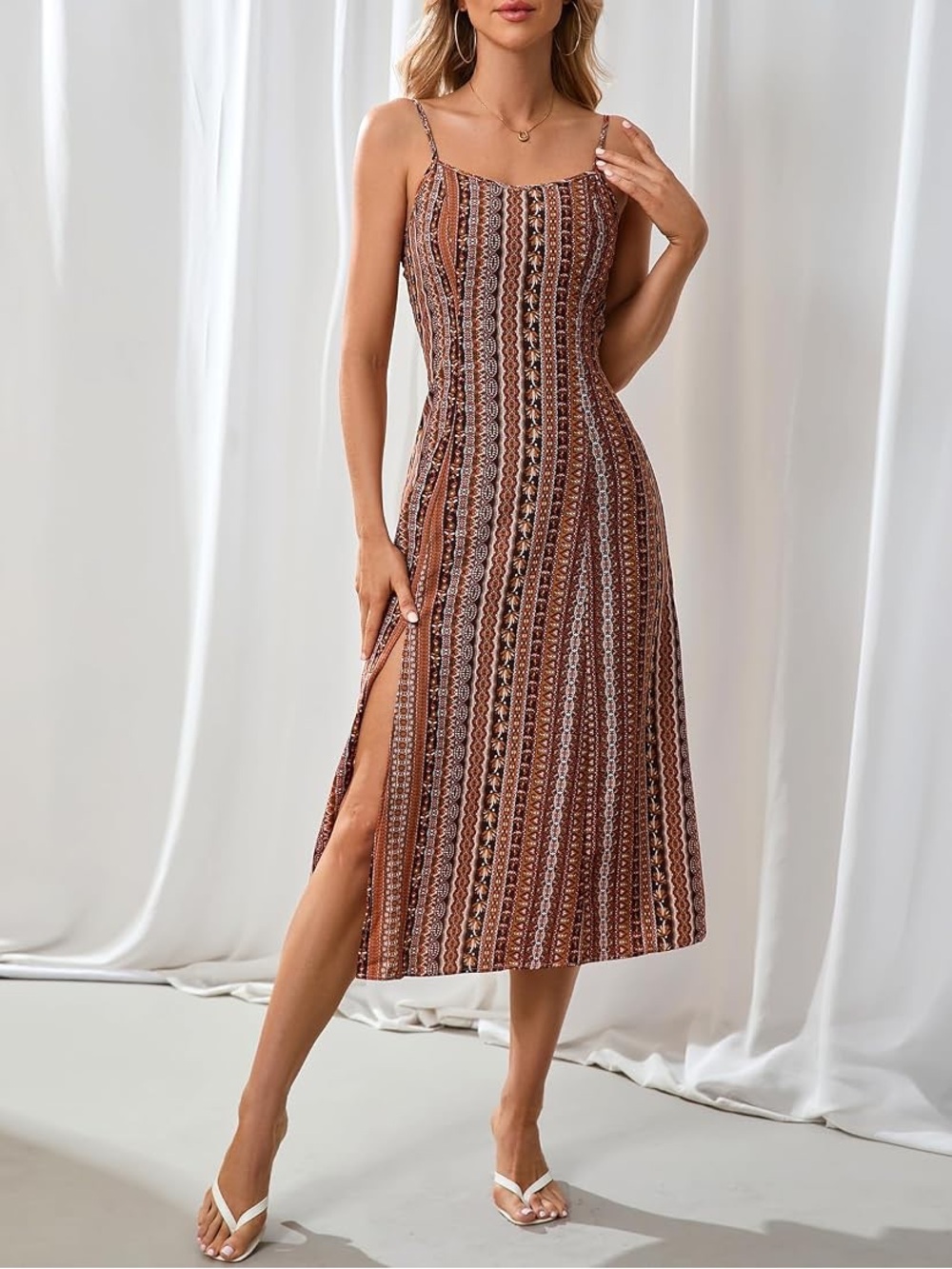 Shein Women's Boho Midi Dress Size Small